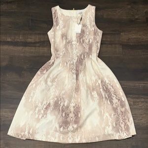 Snakeskin dress by Calvin Klein. Cream and Tan